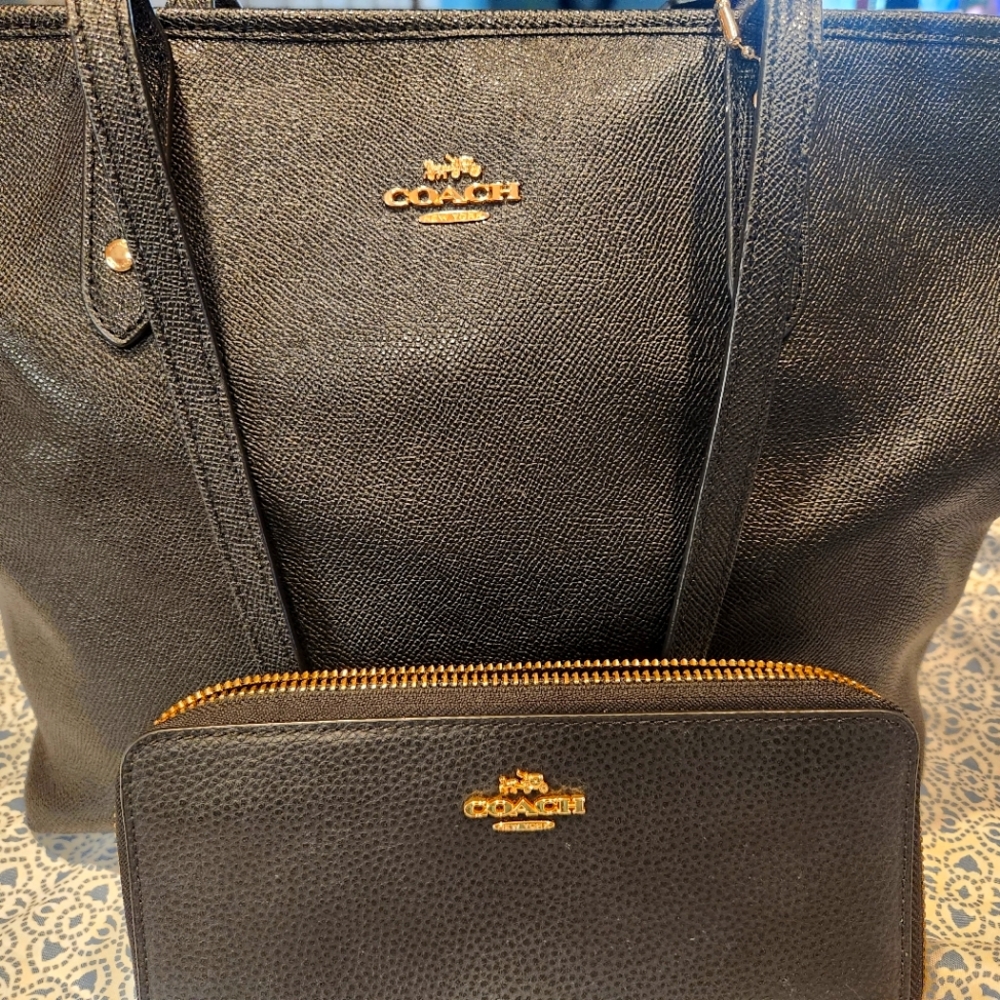 Authentic Coach and wallet set